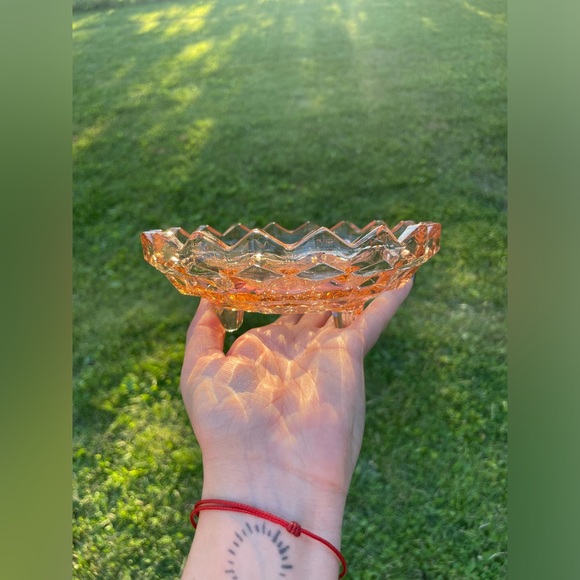 Vintage Pink Depression Candy Dish Bowl - Picture 12 of 14